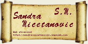 Sandra Mičetanović vizit kartica
